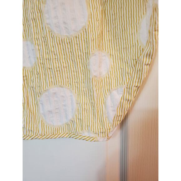 Patrizia Luca Yellow Dot Striped Oversized Cocoon Shirt Top, Women's Size S/M - Picture 11 of 11